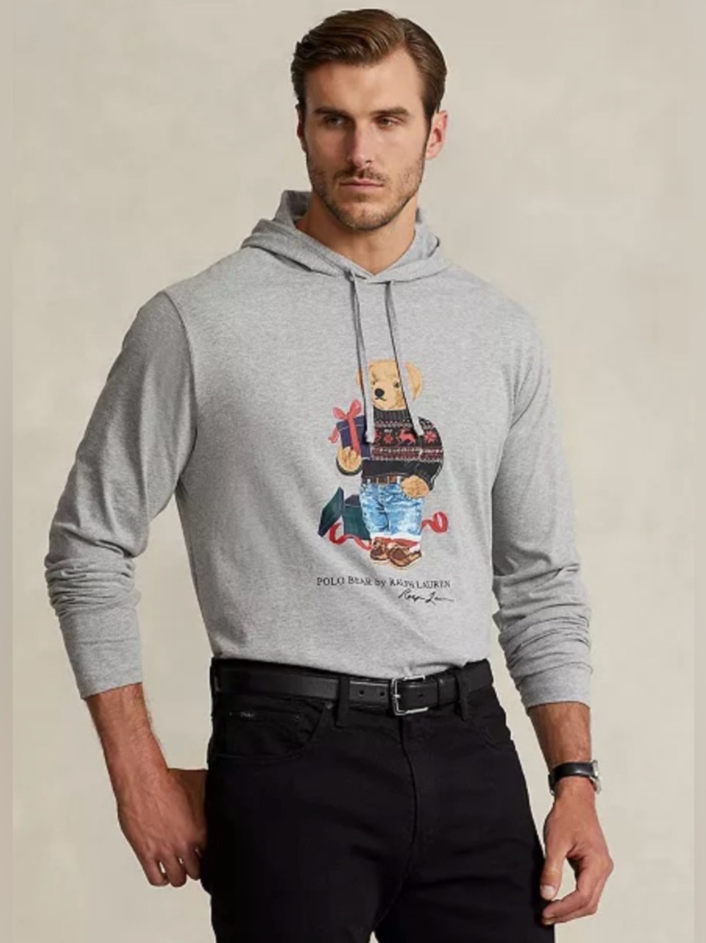 Polo Ralph Lauren
Men's Cotton Polo Bear Jersey Hooded T-Shirt